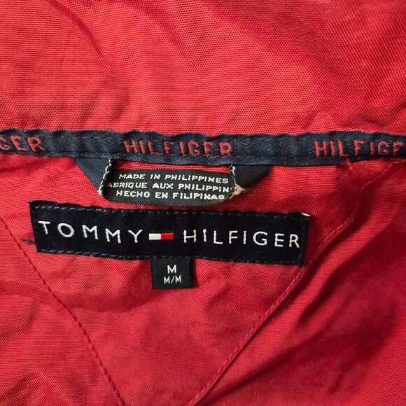 VTG Tommy Hilfiger Women’s Red Nylon Utility Jacket M Sailing Windbreaker Limite - Picture 6 of 12